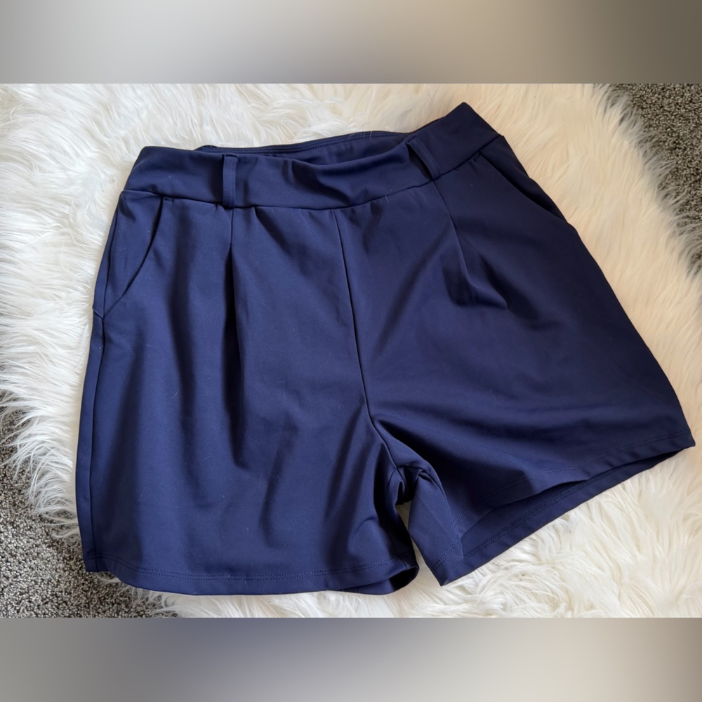 Classic Navy Women's Skort with Pleat Front